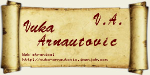 Vuka Arnautović vizit kartica